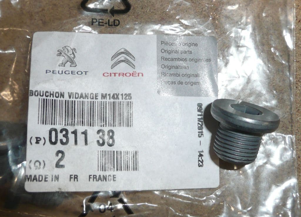 Avtappningsplugg Olja - Citroën Evasion/C2/C3/C4