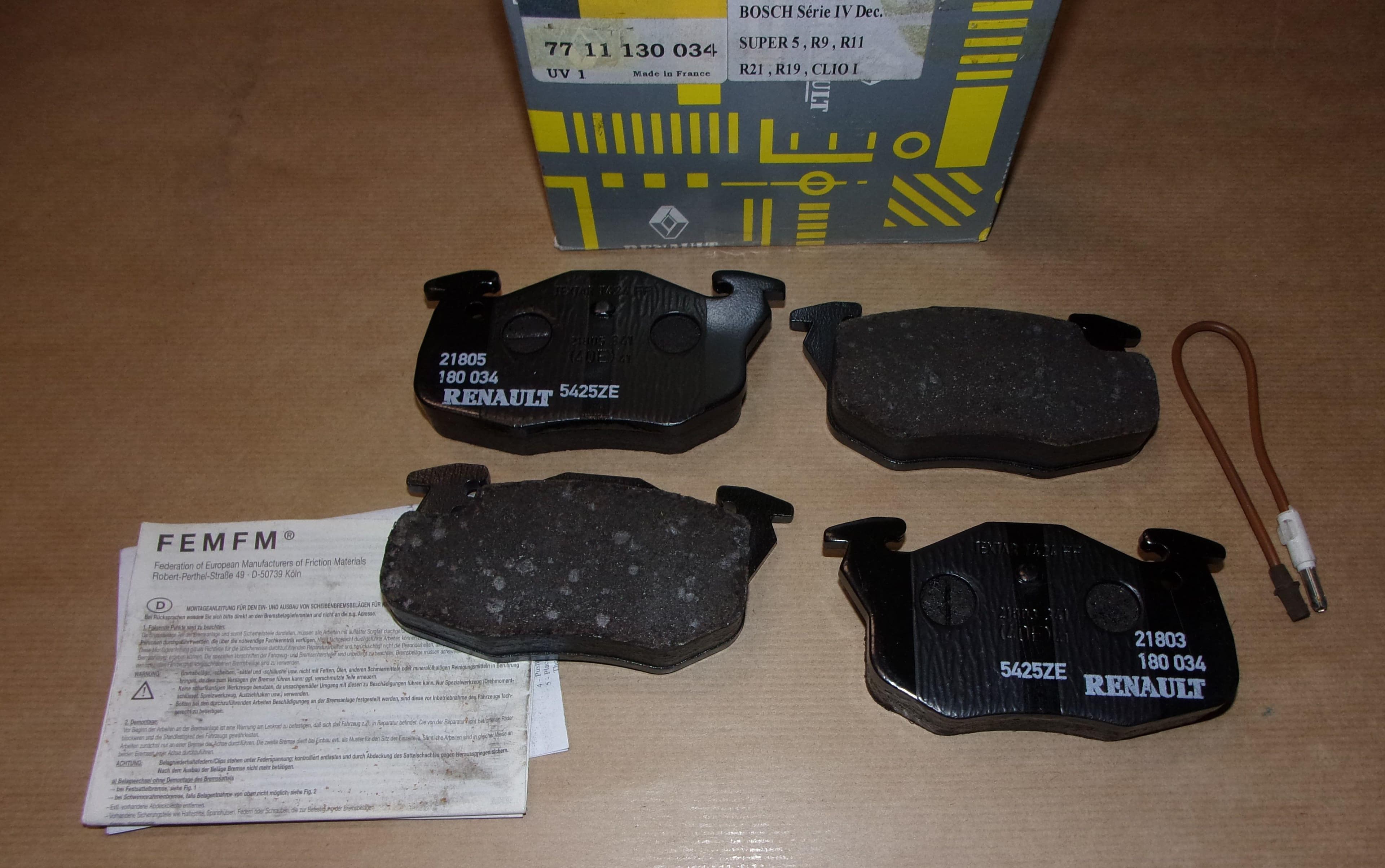 Bromsbelägg - Renault Clio 1.1/1.2/1.4/1.9D Bdx från Autofrance
