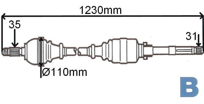 Drivaxel - Peugeot Boxer 3.0HDI 06> höger från Autofrance