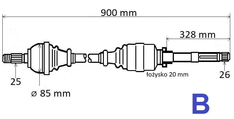 Drivaxel - Renault Clio V 1.0TCE/SCE höger från Autofrance - bild 4