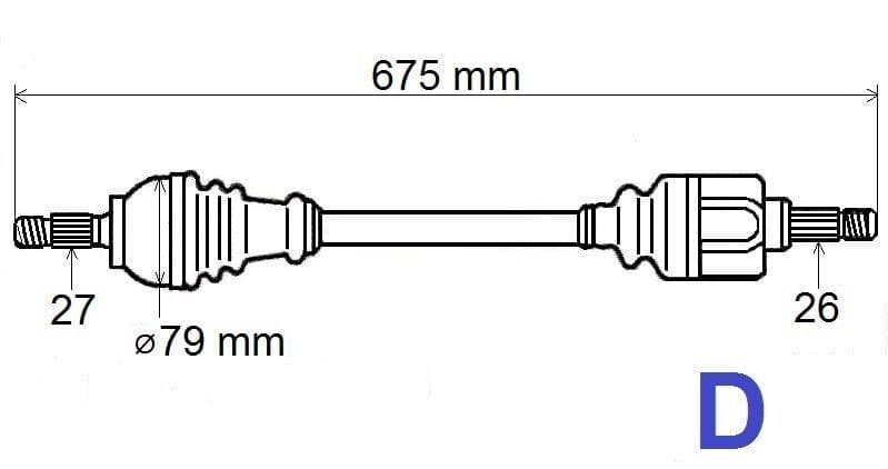 Drivaxel - Renault Kangoo II 1.5DCI 08> vänster från Autofrance