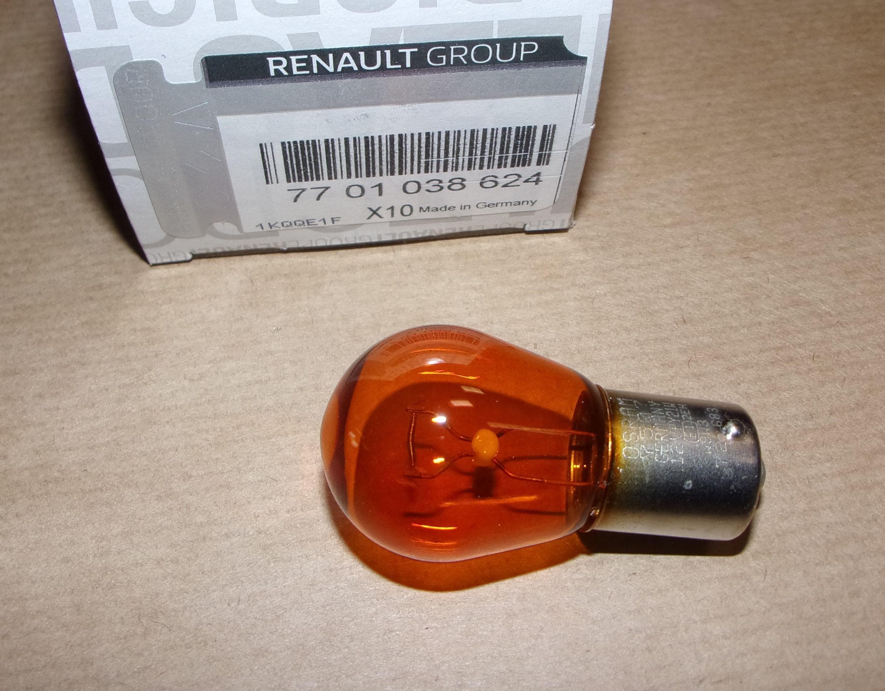 Glödlampa - PY21W 12V POMARAŃCZOWA RENAULT från Autofrance