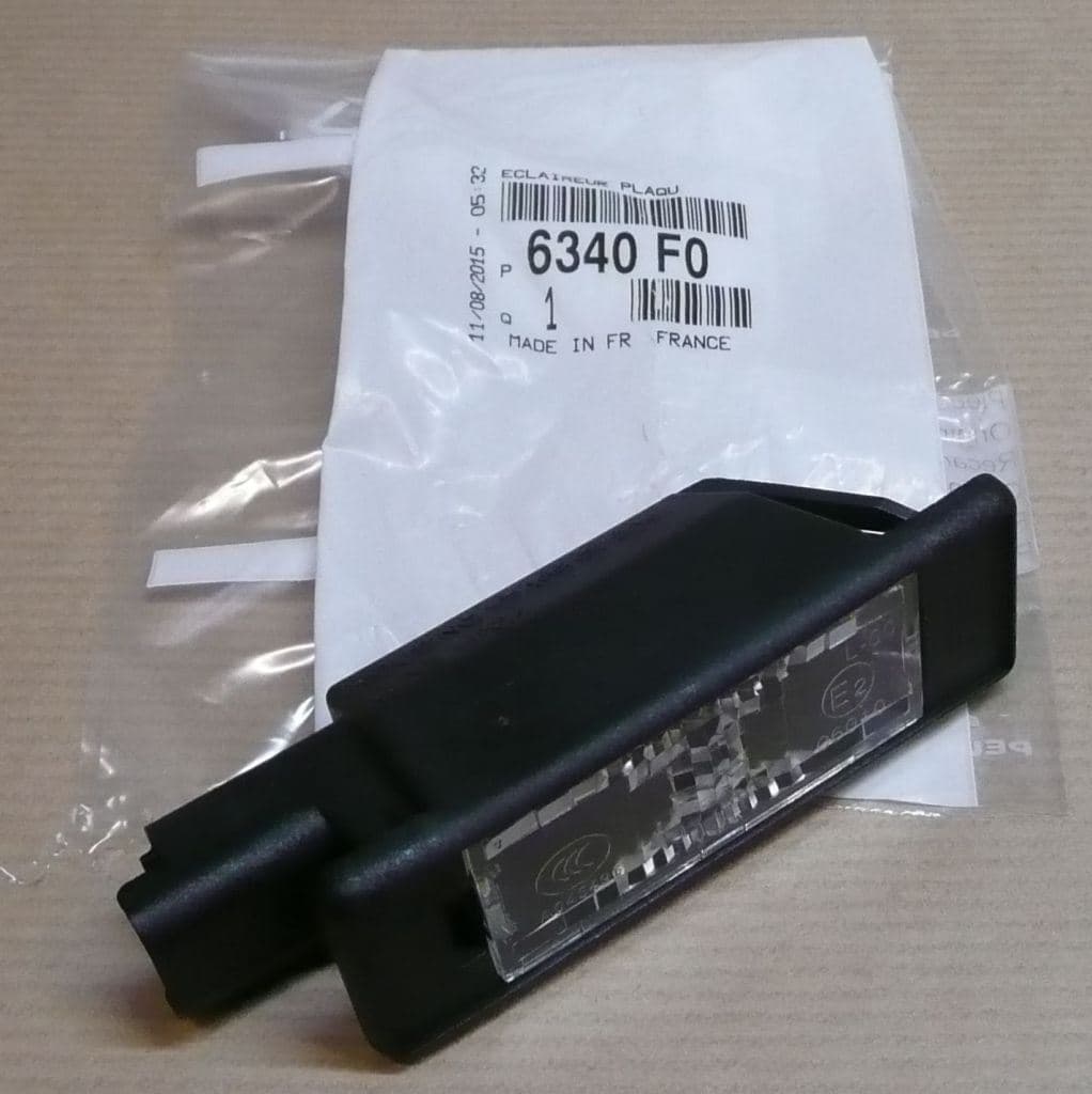 Lampa - Registreringsskylt C DS3,DS5 P 301,308,207