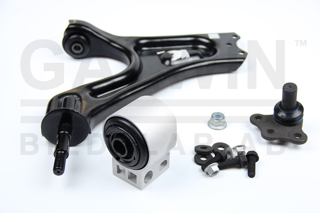 Bärarm hö fram komplett 02- — Framaxel, höger från Galwin