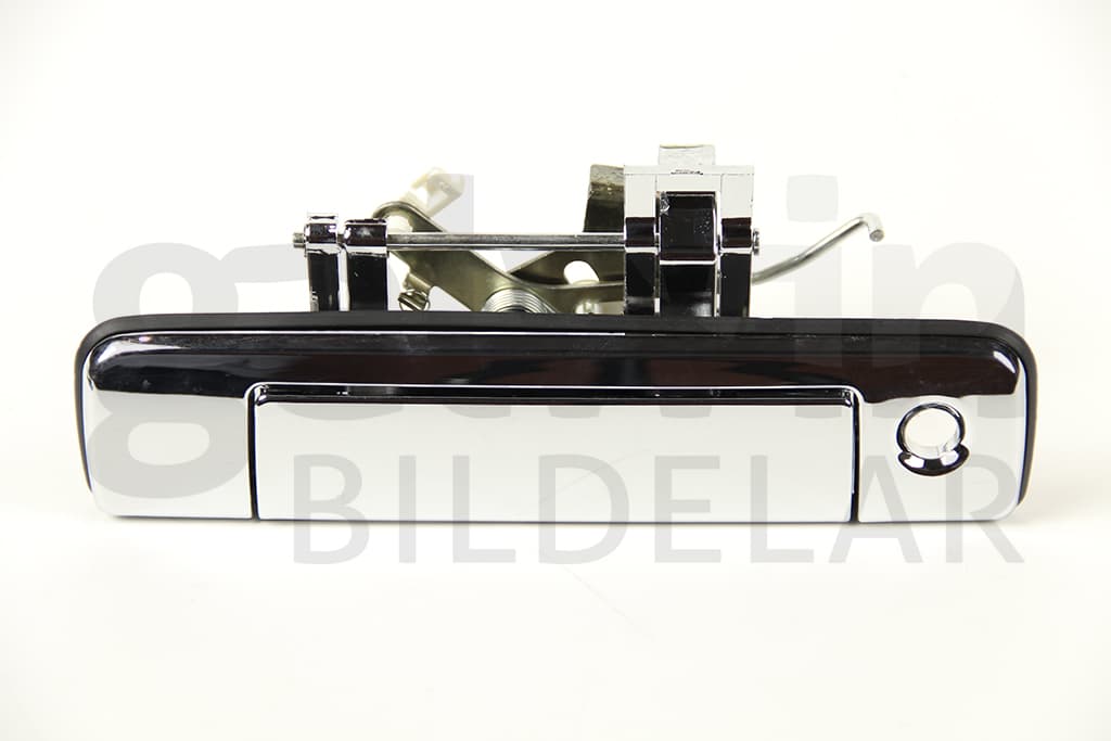 Dörrhandtag baklem, kromat, med hål för lås, utan hål för kamera