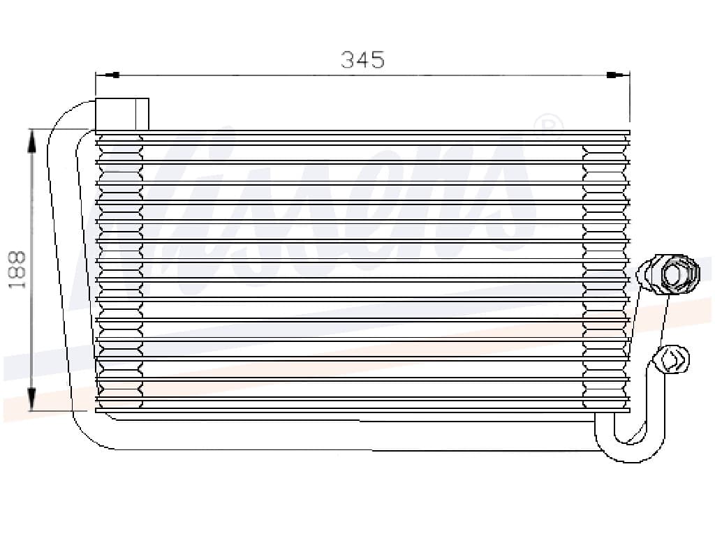 Evaporator Fiat Tempra alla mod. 03/90- från Galwin