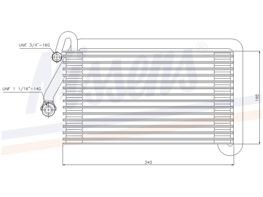 Evaporator Fiat Tipo R93 alla mod. 04/93- från Galwin