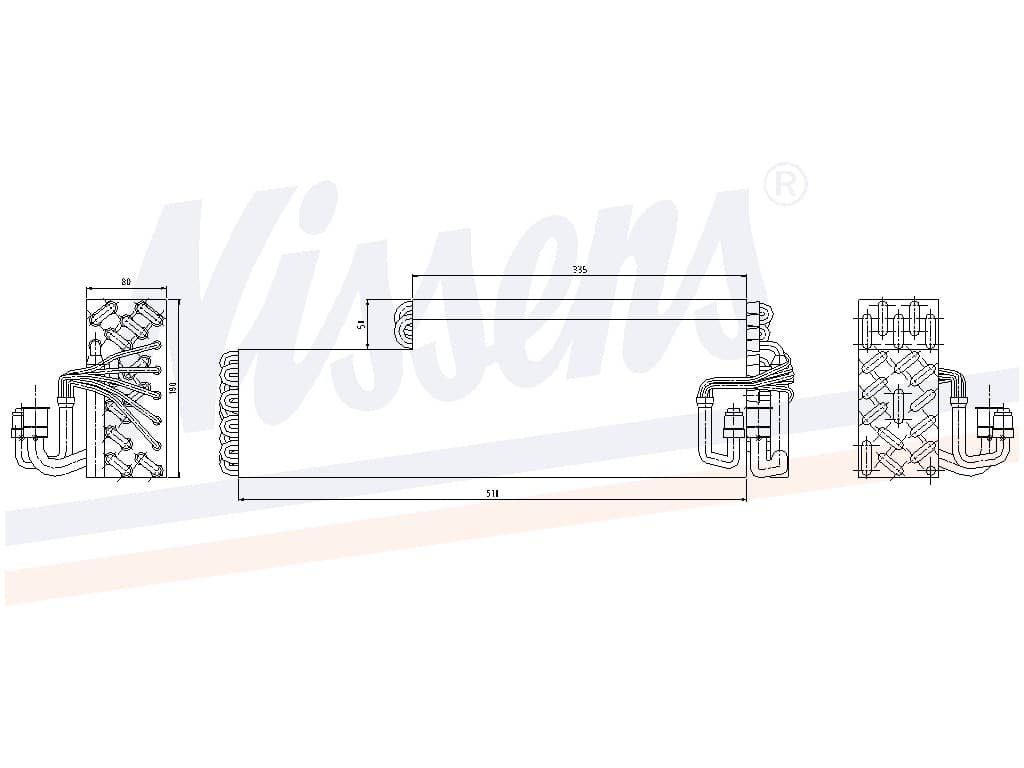 Evaporator MB W 126 06/79-02/91 från Galwin