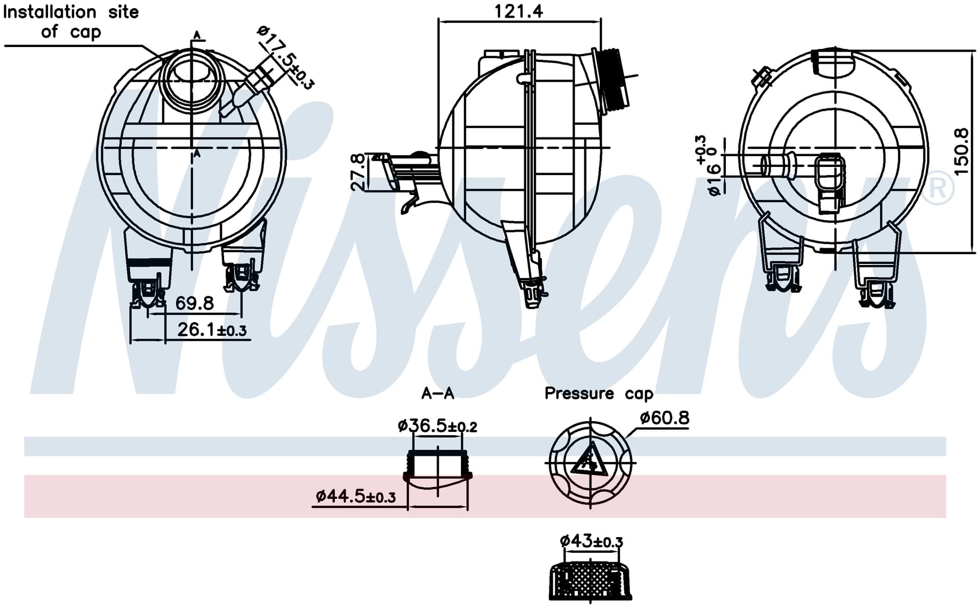 Expansionstank inkl lock, Citroen, Peugeot