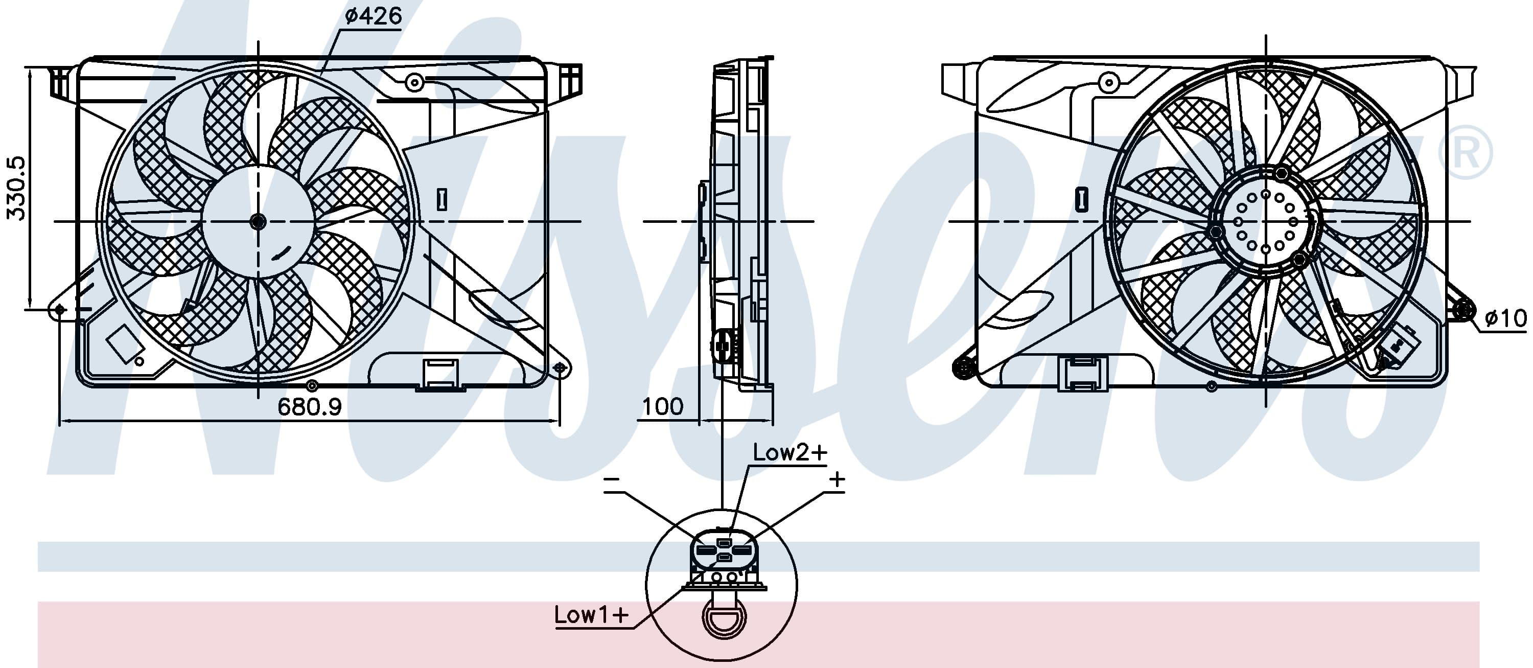 Kylarfläkt,Chevrolet, Opel från Galwin