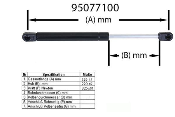 Gasfjäder baklucka från Galwin