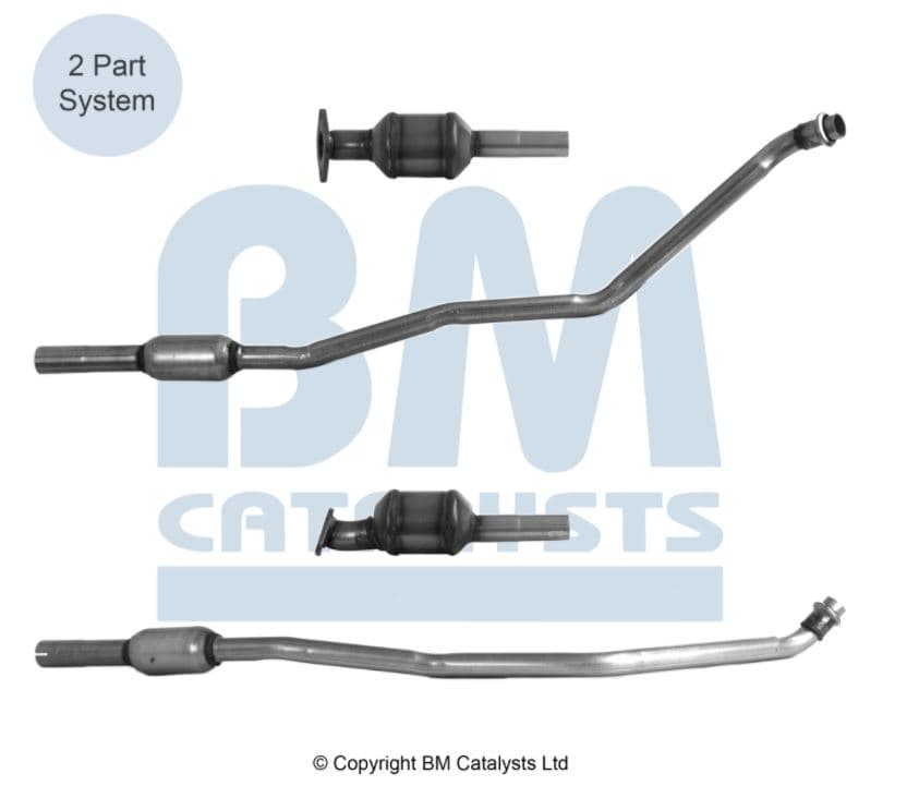 Katalysator inkl mellanrör och montsats från Galwin