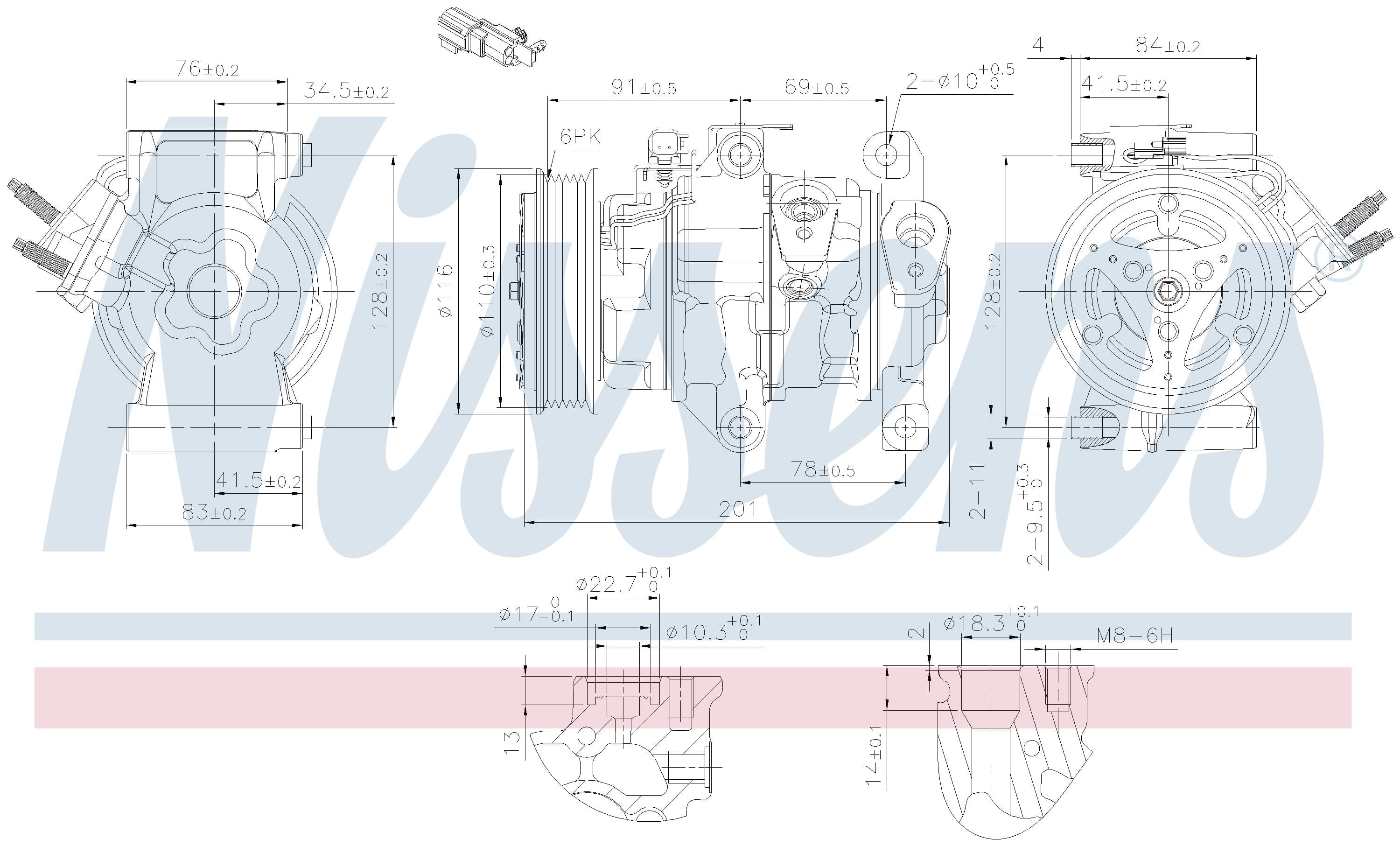 Kompressor ac, Ford från Galwin