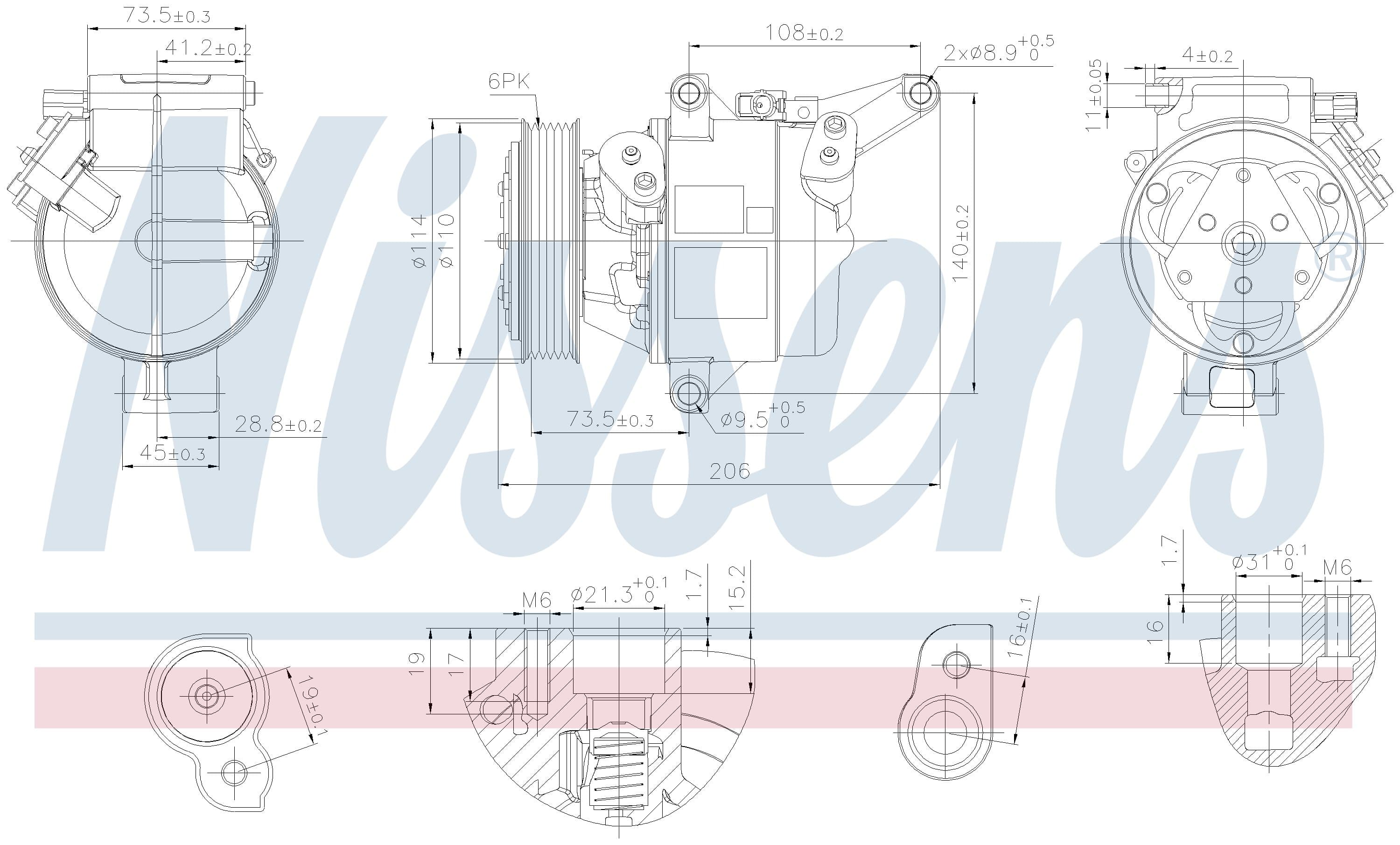 Kompressor ac, Mazda från Galwin
