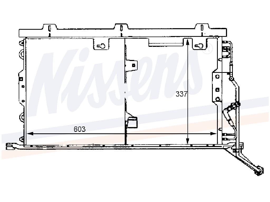 Kondensor MB R 129 280SL/300Sl/300SL 24V/430SL/500SL/60 från Galwin