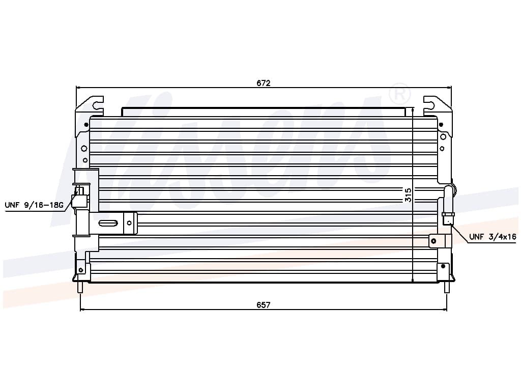 Kondensor Mitsubishi Eclipse 1,8/2,0 09/89-01/95 man/au från Galwin
