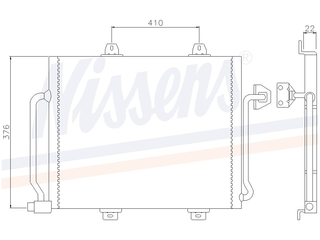 Kondensor Renault R19 1,9D RL/RN/RT Man. 12/88- från Galwin