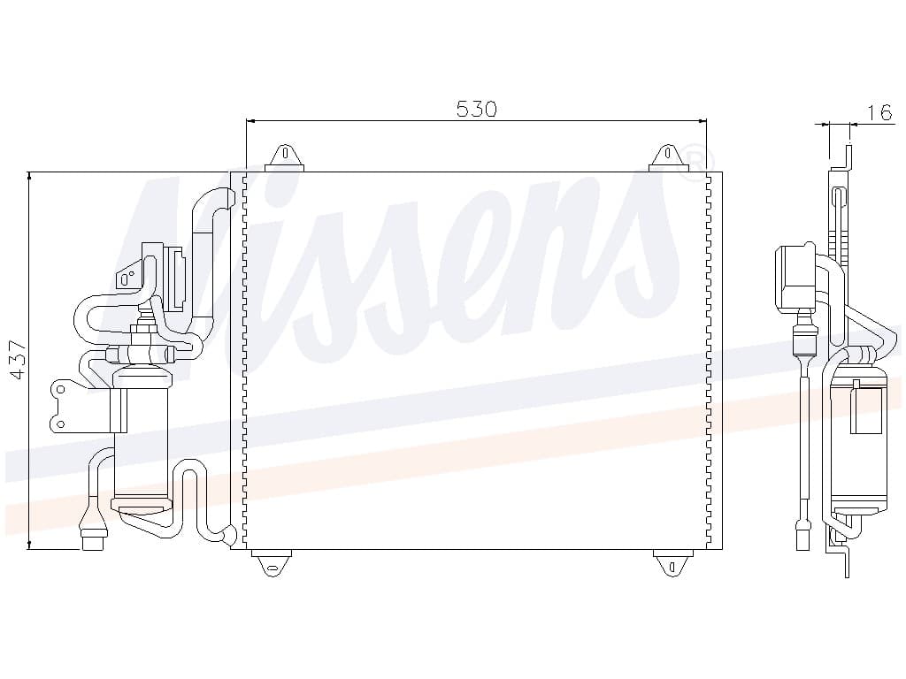 Kondensor Renault Safrane 2,1TD/2,5TD Man/aut. 05/92-09/96 från Galwin