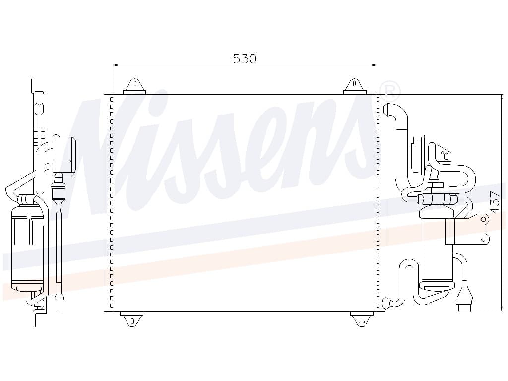Kondensor Renault Safrane 2,0I/SI/RN/RT/2,2 SI/RT/RXE/V från Galwin