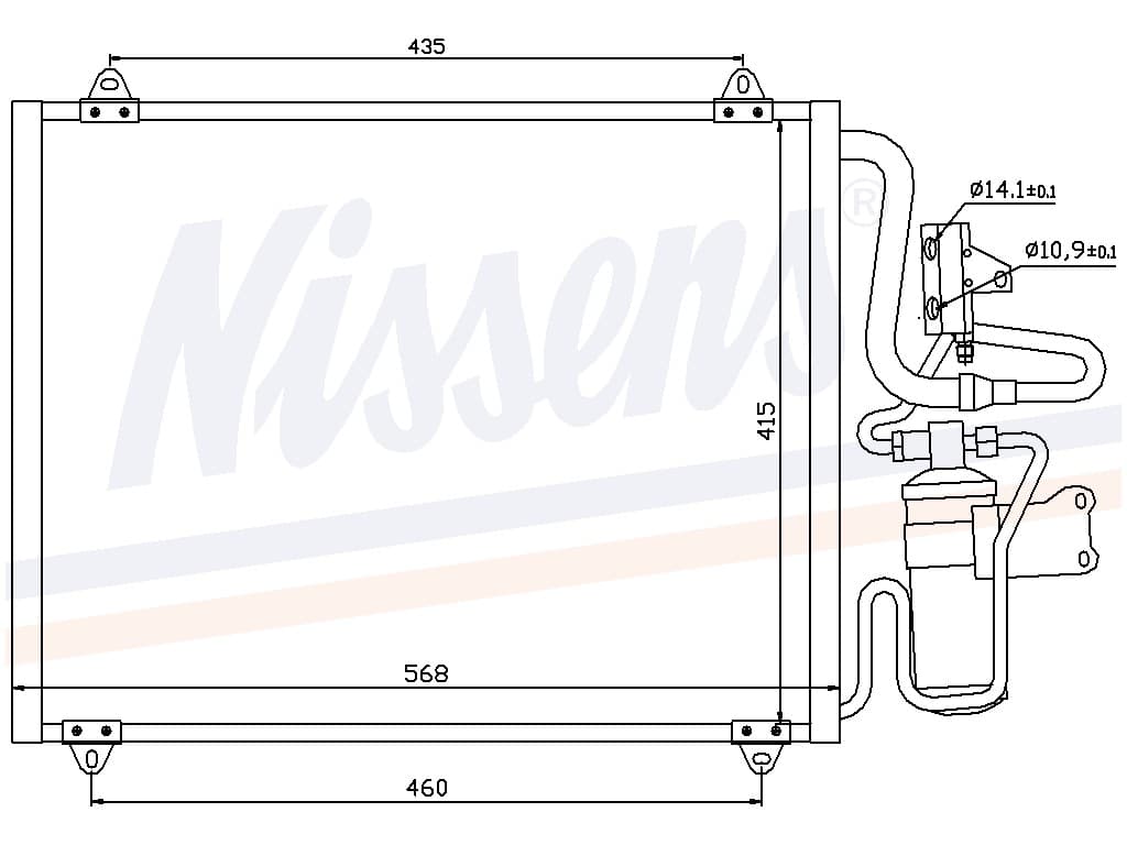 Kondensor Renault Safrane II 2,2 TD 10/96-11/00 från Galwin