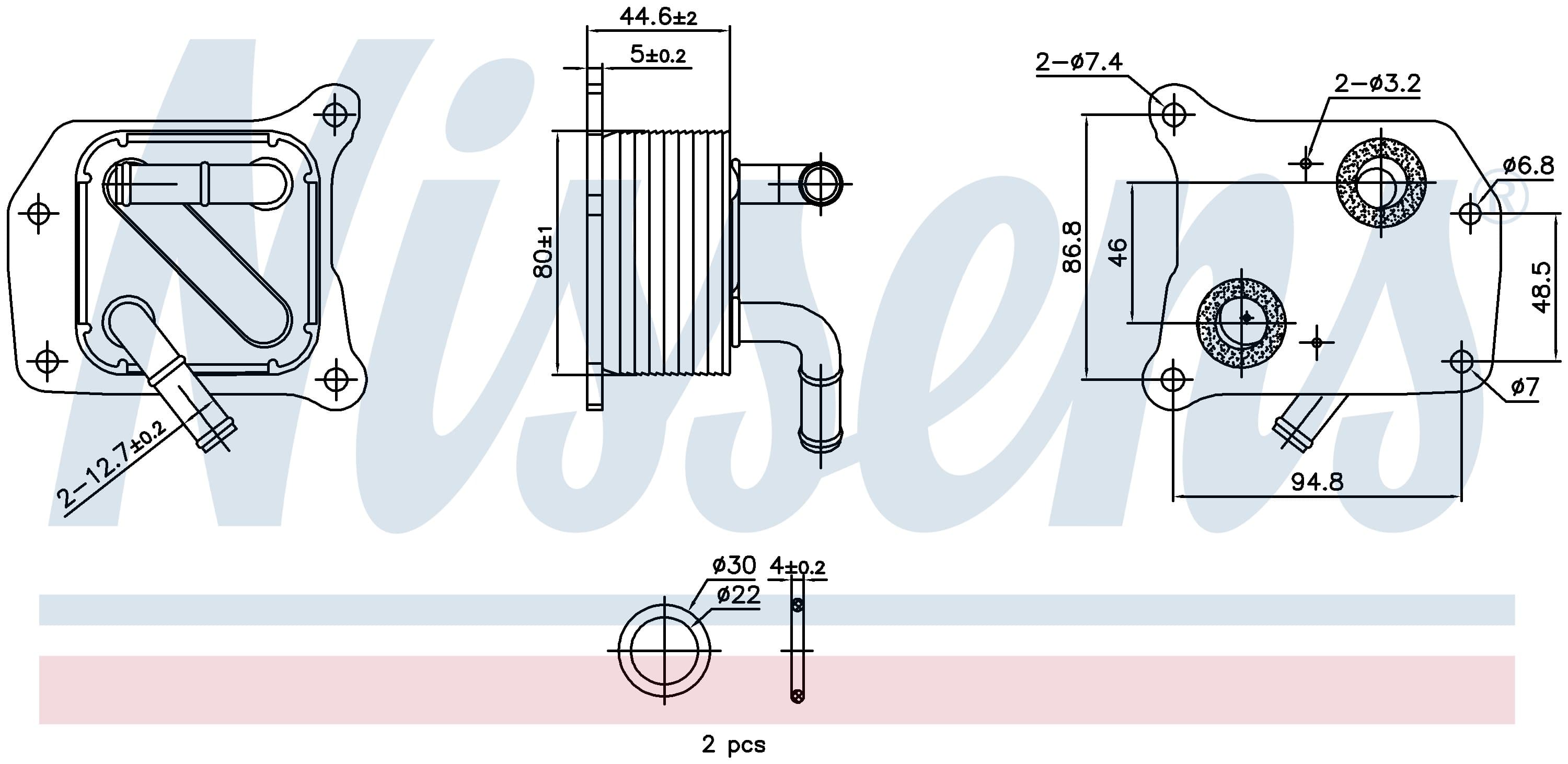 Oljekylare motor, Nissan, Renault från Galwin