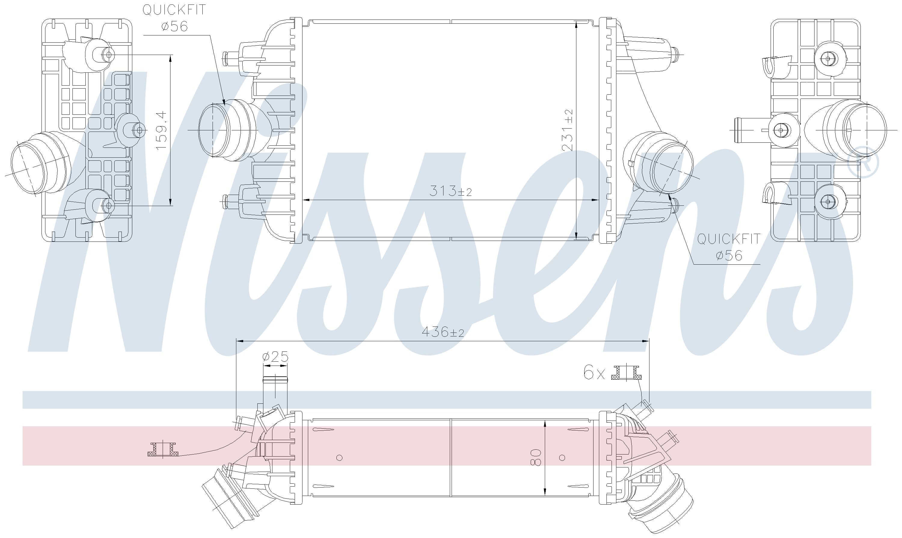 Laddluftkylare höger, Porsche