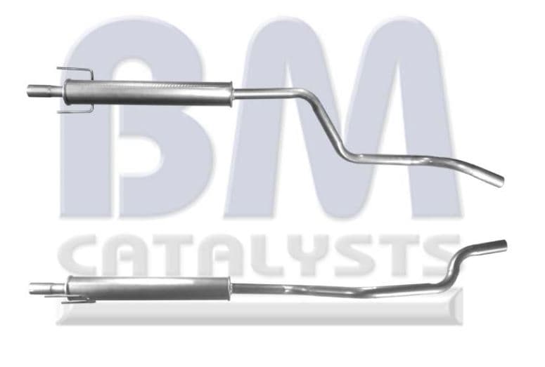 Mellanrör med ljuddämpare avgas