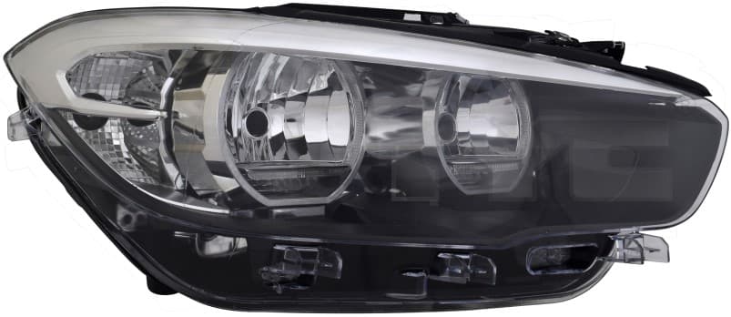 Strålkastare hö, H7/H7/LED, inkl motor från Galwin