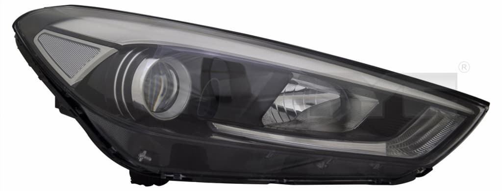 Strålkastare vä, H7/H7/LED, inkl motor från Galwin