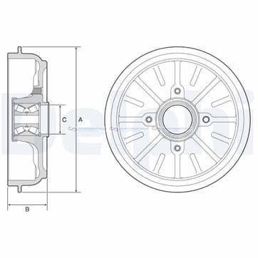Bromstrumma 51 4 Ø-273mm från Autofrance