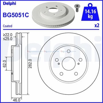 Bromsskiva, Framaxel från Autofrance