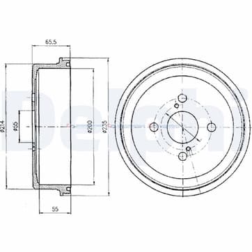 Bromstrumma 55 4 Ø-235mm från Autofrance