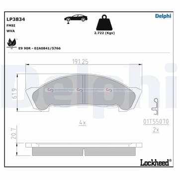 Bromsbeläggssats från Autofrance