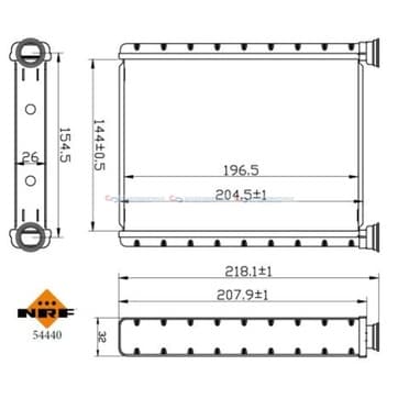 Värmeväxlare, kupévärme från Autofrance