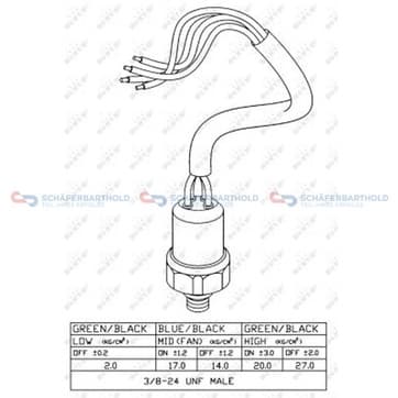 Tryckgivare, AC från Autofrance