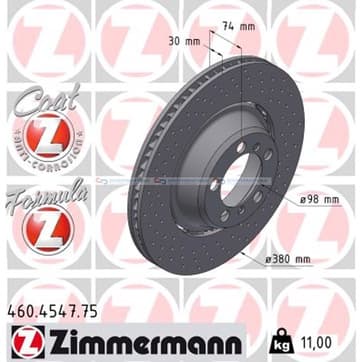 Bromsskiva, Bakaxel höger — Bakaxel höger från Autofrance