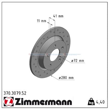 Bromsskiva, Bakaxel — Bakaxel från Autofrance