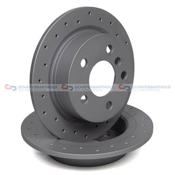 Bromsskiva, Bakaxel — Bakaxel från Autofrance