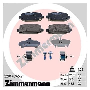 Bromsbeläggssats, Bakaxel — Bakaxel från Autofrance