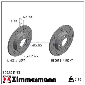 Bromsskiva, Bakaxel — Bakaxel från Autofrance