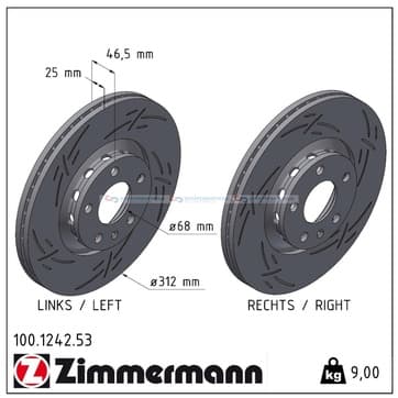 Bromsskiva, Framaxel — Framaxel från Autofrance