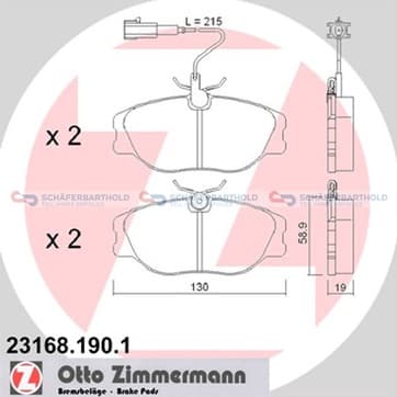 Bromsbeläggssats, Framaxel — Framaxel från Autofrance