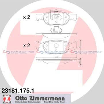 Bromsbeläggssats, Framaxel — Framaxel från Autofrance