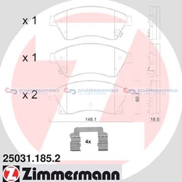 Bromsbeläggssats, Framaxel — Framaxel från Autofrance