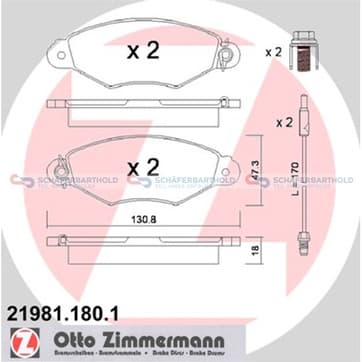 Bromsbeläggssats, Framaxel — Framaxel från Autofrance