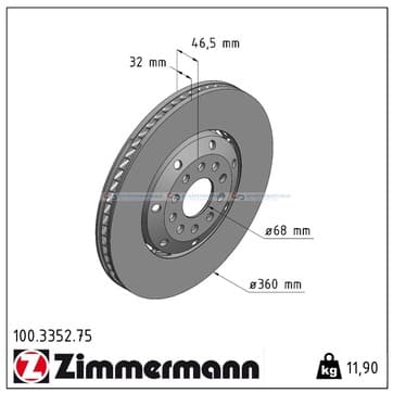 Bromsskiva, Framaxel höger — Framaxel höger från Autofrance