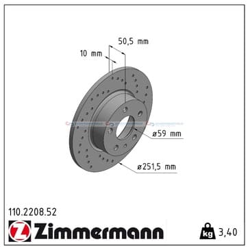 Bromsskiva, Bakaxel — Bakaxel från Autofrance