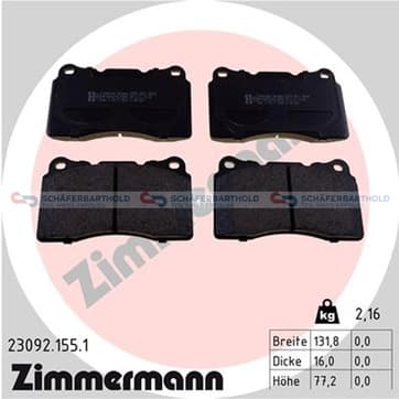 Bromsbeläggssats, Framaxel — Framaxel från Autofrance