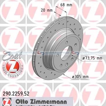 Bromsskiva, Bakaxel — Bakaxel från Autofrance