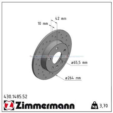 Bromsskiva, Bakaxel — Bakaxel från Autofrance